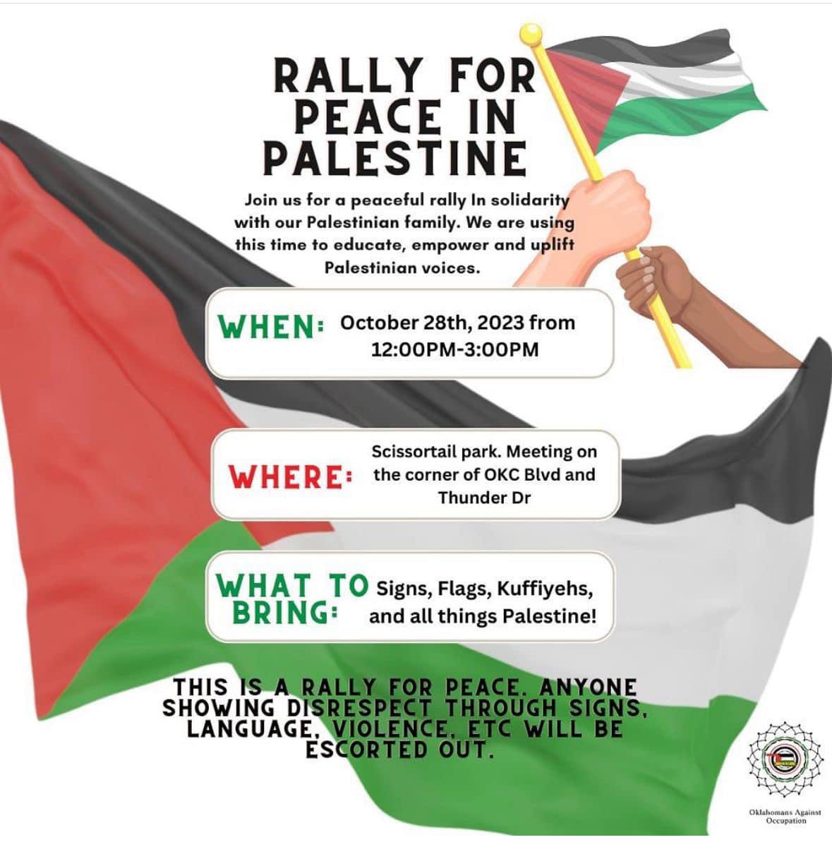 CAIR-OK to Join Oklahomans Against the Occupation Rally for Palestine