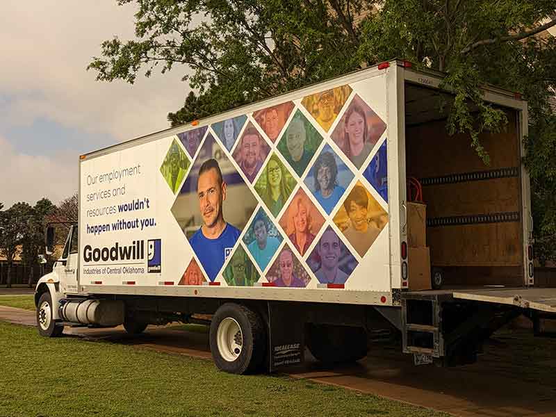 Goodwill moving truck